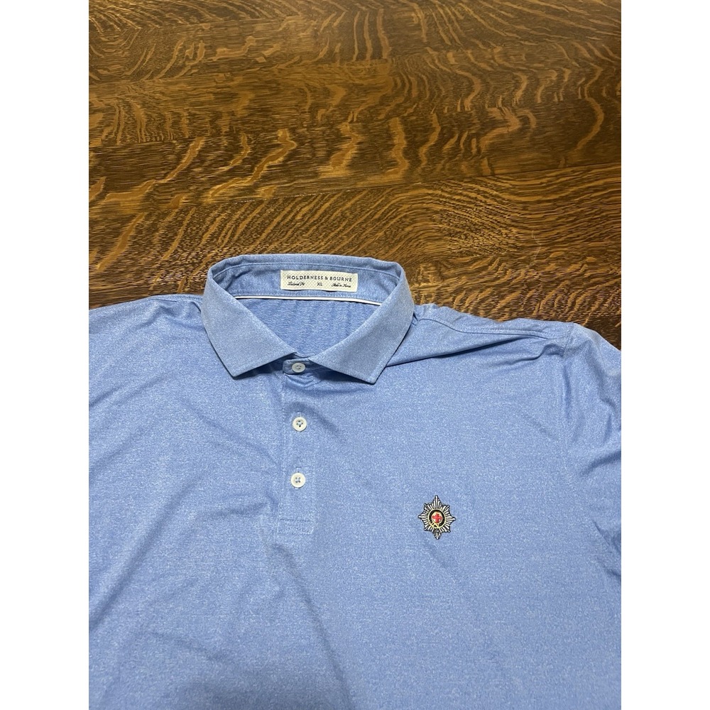 Holderness & Bourne Anderson Polo Mens XL Cobalt Blue Coldstream Golf